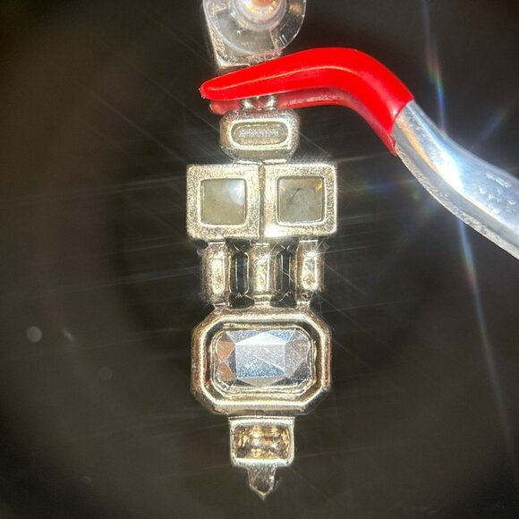 Multi-Stone with Pink End Stone Earrings - Picture 6 of 8